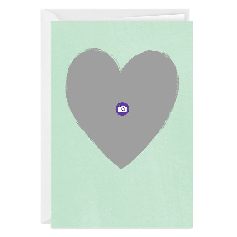 Hallmark Personalized Mint Green Heart Frame Photo Card