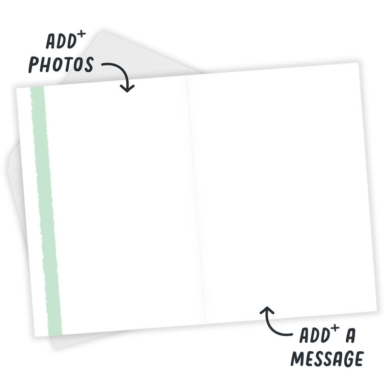 Hallmark Personalized Mint Green Heart Frame Photo Card