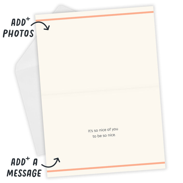 Hallmark Personalized Nice Of You To Be So Nice Thank-You Photo Card
