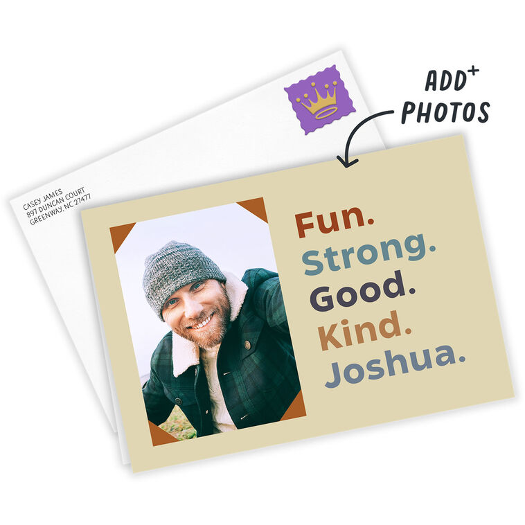 Hallmark Personalized Orange Photo Corners Photo Card