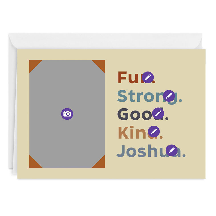 Hallmark Personalized Orange Photo Corners Photo Card