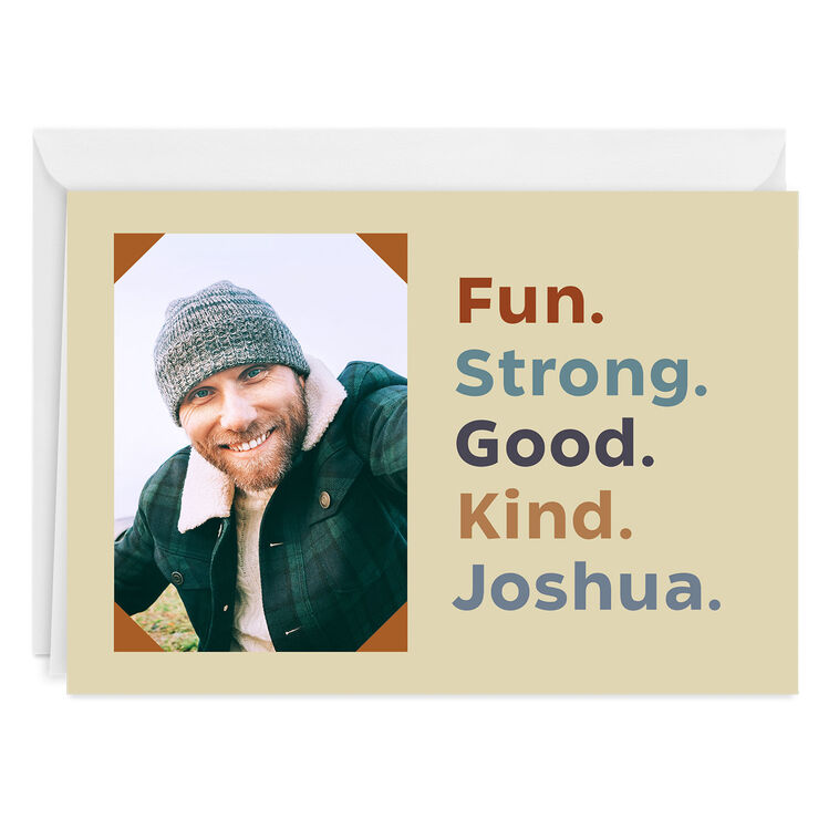 hallmark Personalized Orange Photo Corners Photo Card