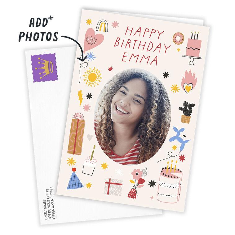 Hallmark Personalized Party Icons Birthday Photo Card