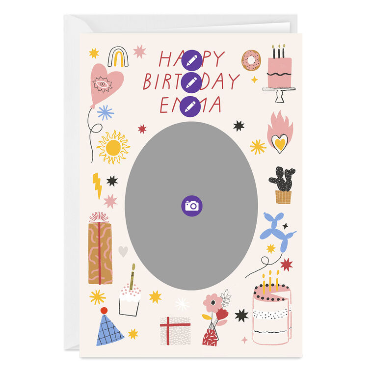 Hallmark Personalized Party Icons Birthday Photo Card