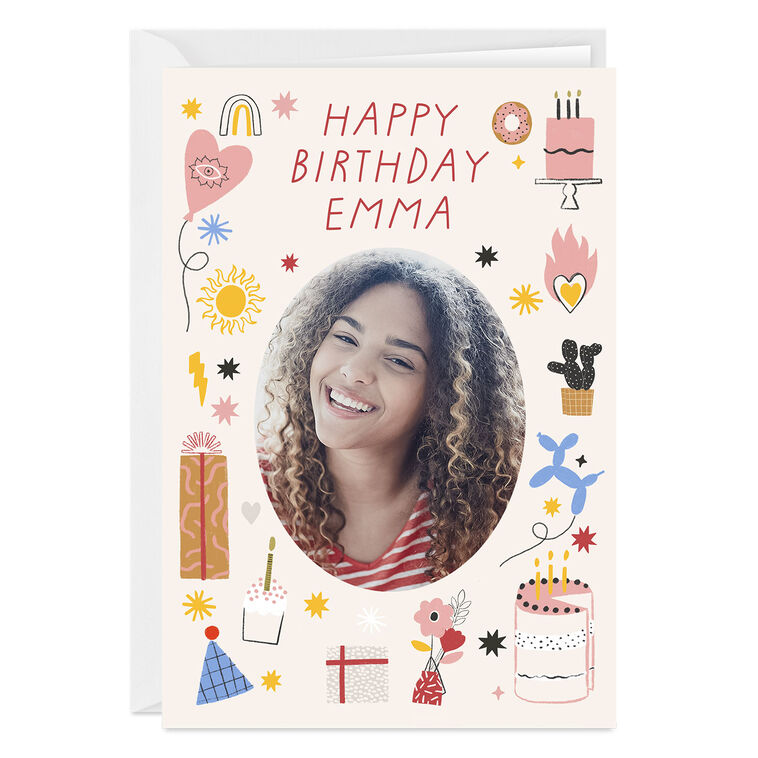 hallmark Personalized Party Icons Birthday Photo Card