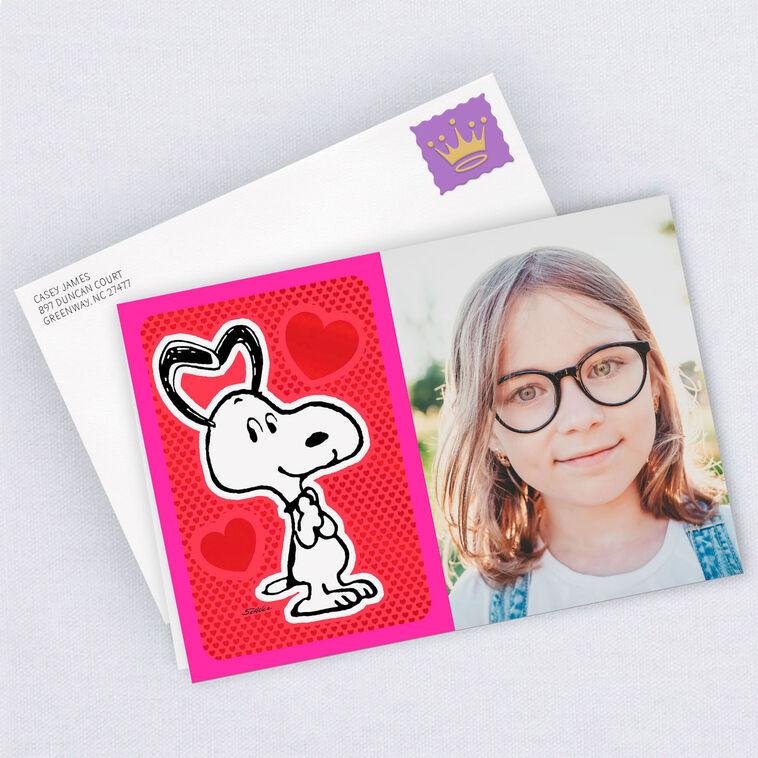 Hallmark Personalized Peanuts® Snoopy And Hearts Love Photo Card