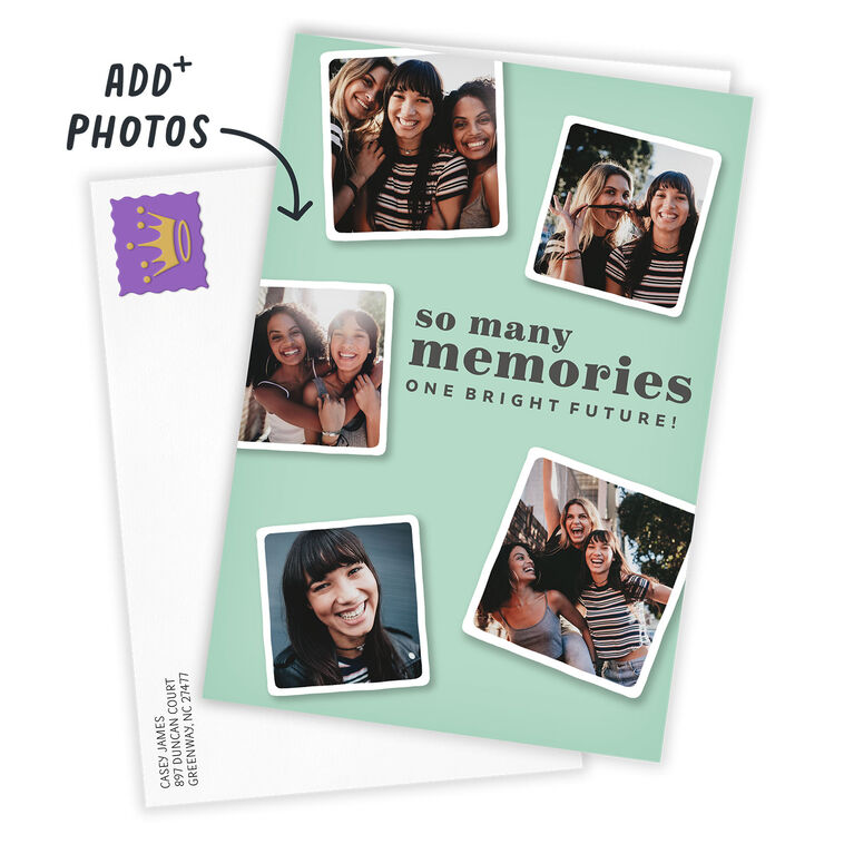 Hallmark Personalized Photo Collage Mint Green Photo Card
