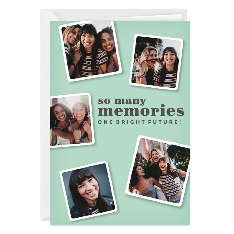 hallmark Personalized Photo Collage Mint Green Photo Card