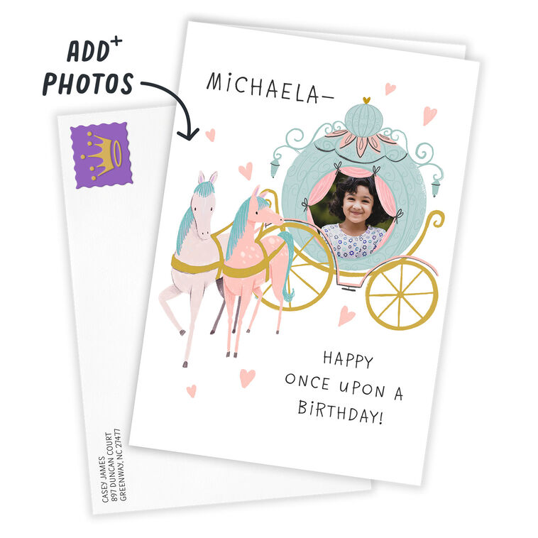 Hallmark Personalized Princess Theme Photo Card For Kid