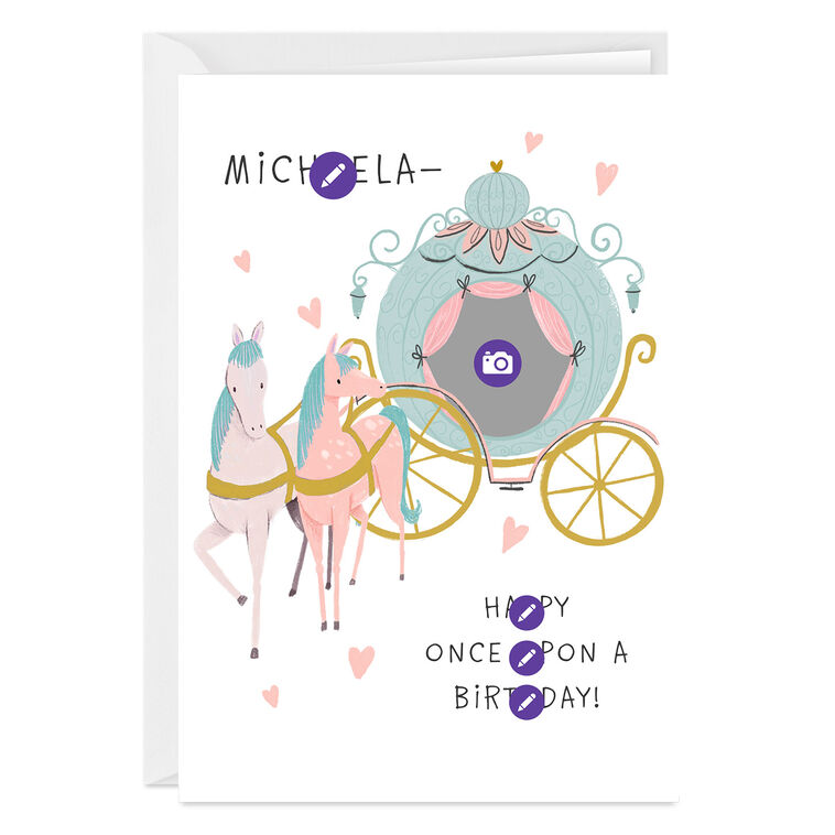 Hallmark Personalized Princess Theme Photo Card For Kid