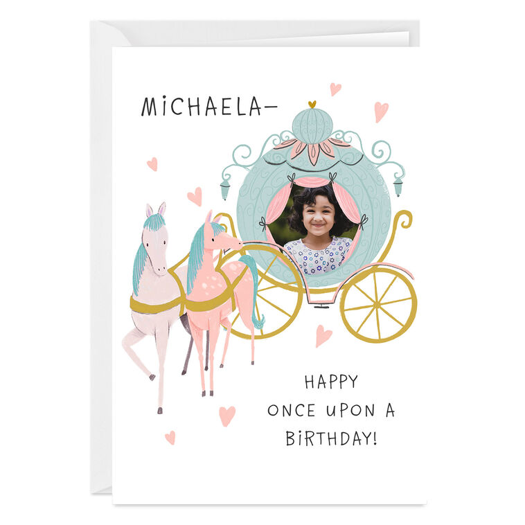 hallmark Personalized Princess Theme Photo Card for Kid