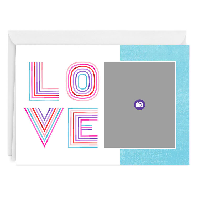 Hallmark Personalized Rainbow Lettering Love Photo Card