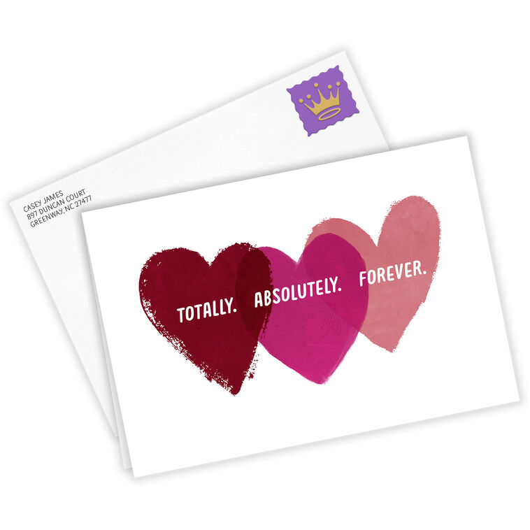 Hallmark Personalized Red And Pink Hearts Love Card