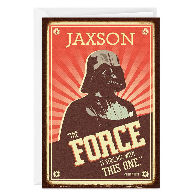 hallmark Personalized Star Wars™ Darth Vader™ Card
