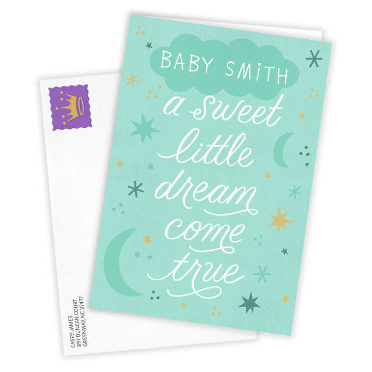 Hallmark Personalized Sweet Little Dream New Baby Card