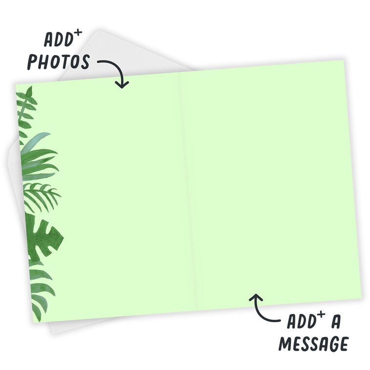 Hallmark Personalized Tropical Ferns On Green Photo Card