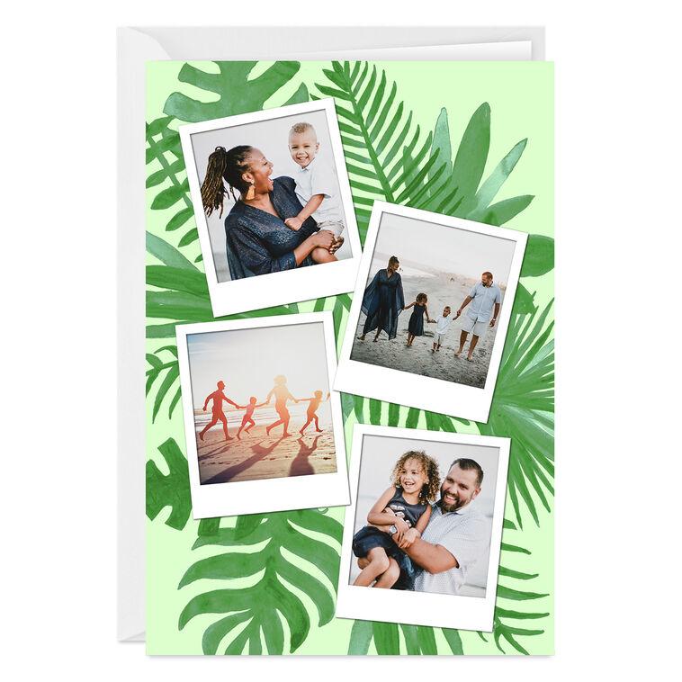 hallmark Personalized Tropical Ferns on Green Photo Card