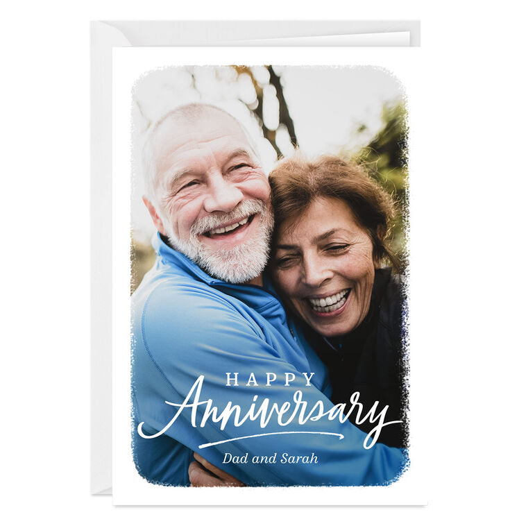 hallmark Personalized White Frame Anniversary Photo Card