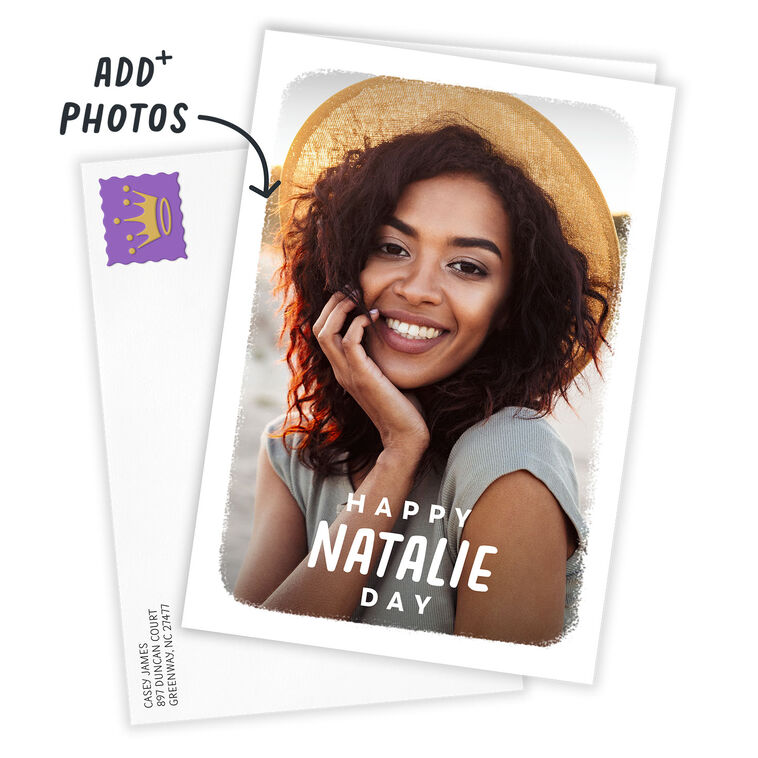 Hallmark Personalized White Outline Any Occasion Photo Card