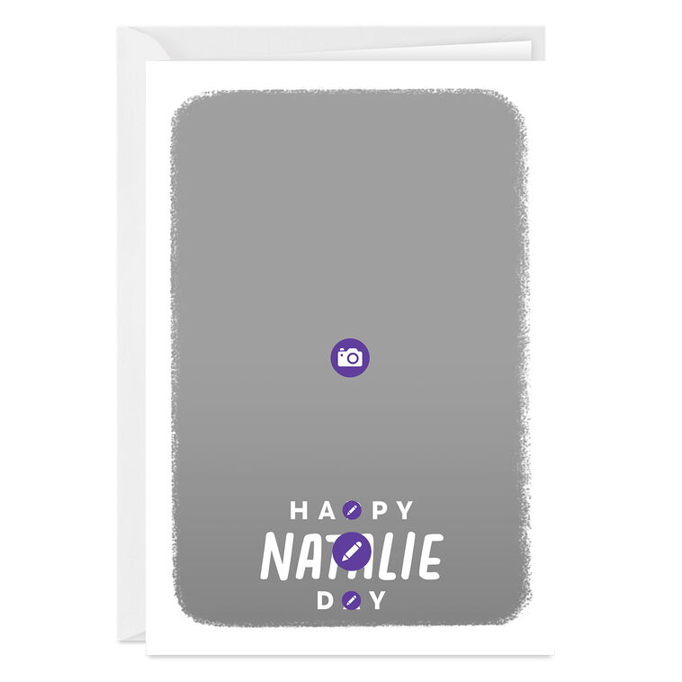 Hallmark Personalized White Outline Any Occasion Photo Card