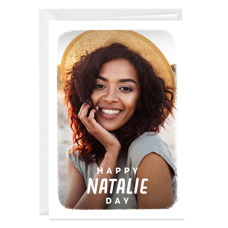 hallmark Personalized White Outline Any Occasion Photo Card