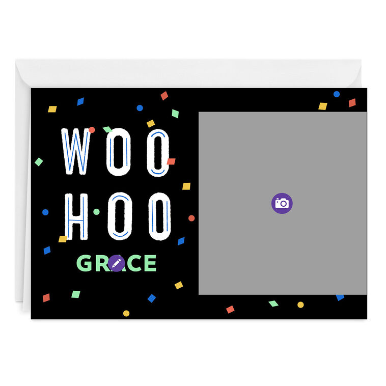 Hallmark Personalized Woo Hoo Confetti Celebration Photo Card