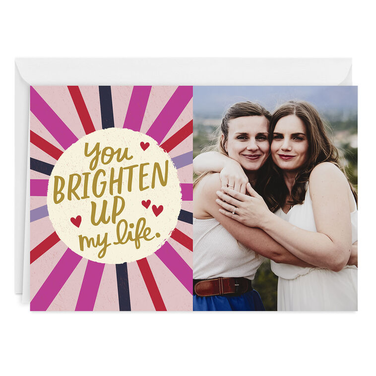 hallmark Personalized You Brighten Up My Life Love Photo Card