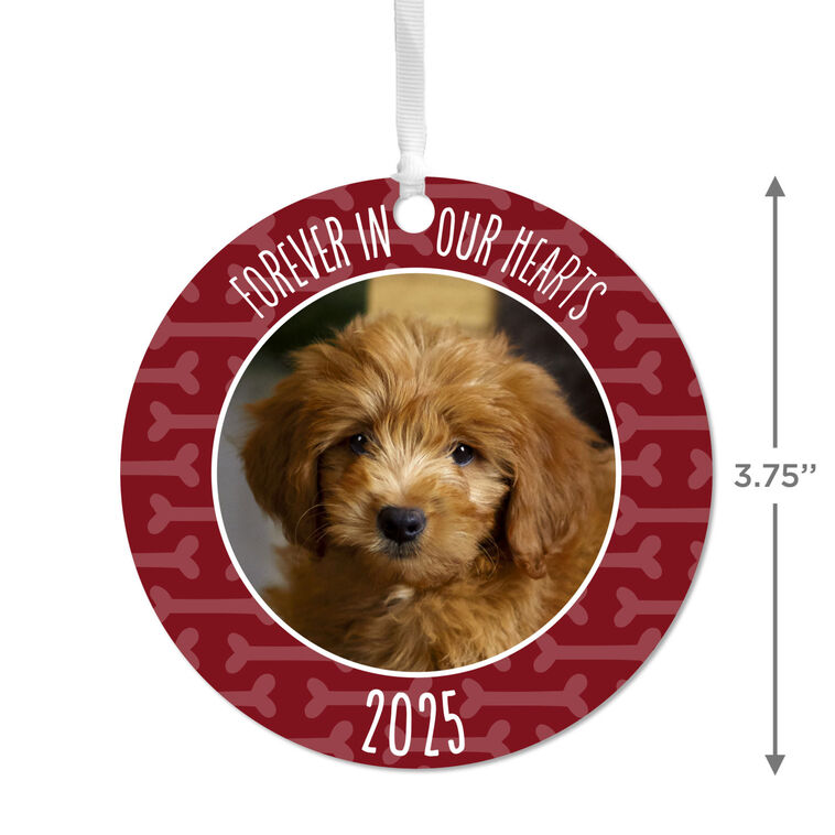 Hallmark Pet Memorial Round Metal Personalized Ornament Custom Photo And Text