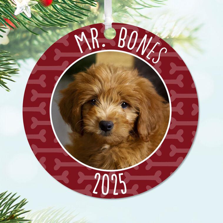 Hallmark Pet Round Metal Personalized Ornament Custom Photo And Text