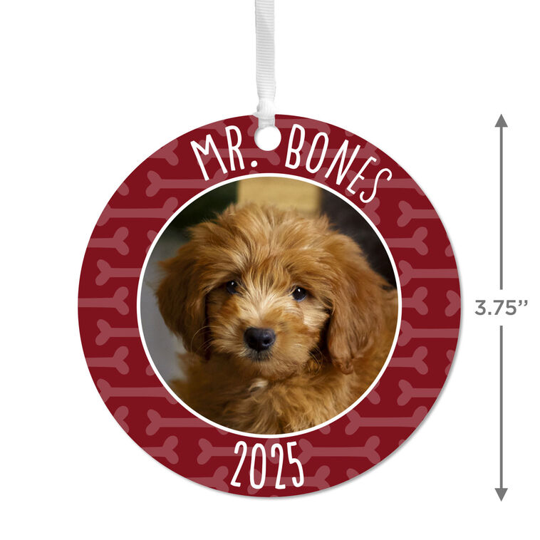 Hallmark Pet Round Metal Personalized Ornament Custom Photo And Text
