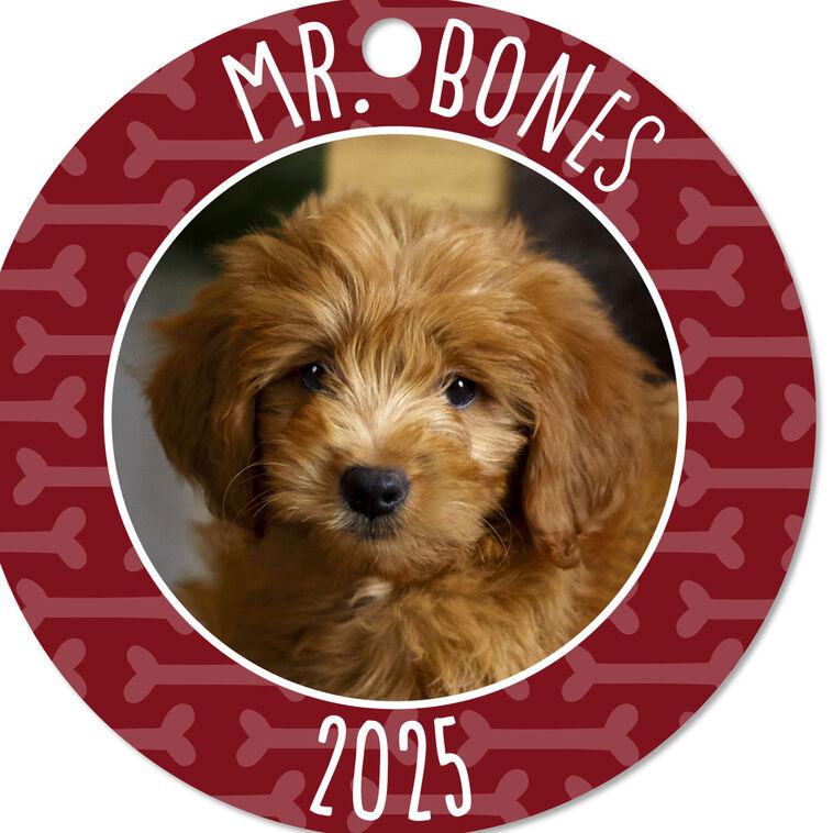Hallmark Pet Round Metal Personalized Ornament Custom Photo And Text
