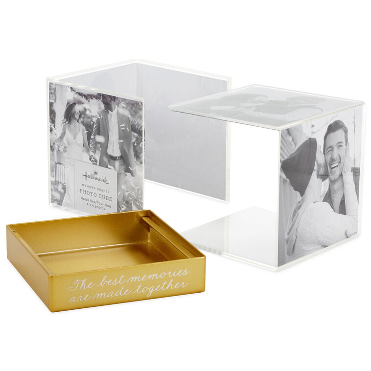 Hallmark Photo Cube Acrylic Picture Frame Holds 5 Photos