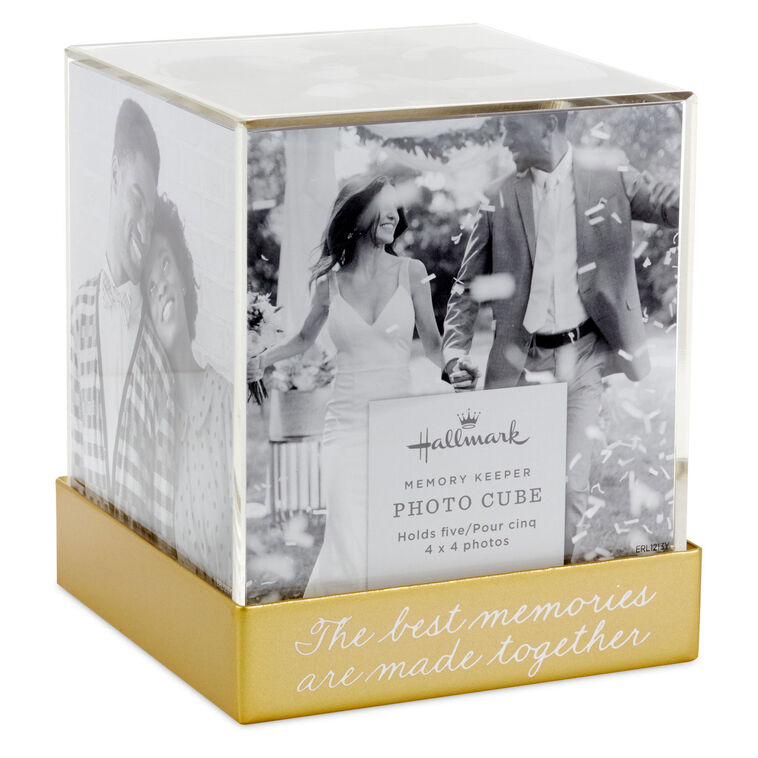 hallmark Photo Cube Acrylic Picture Frame Holds 5 Photos