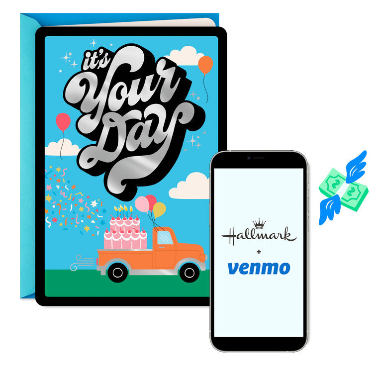 hallmark Pick Up Something Nice Truck With Cake Venmo Birthday Card