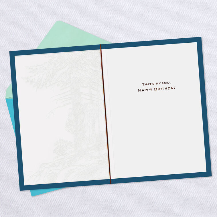 Hallmark Pine Tree Landscape Scene Birthday Card For Dad