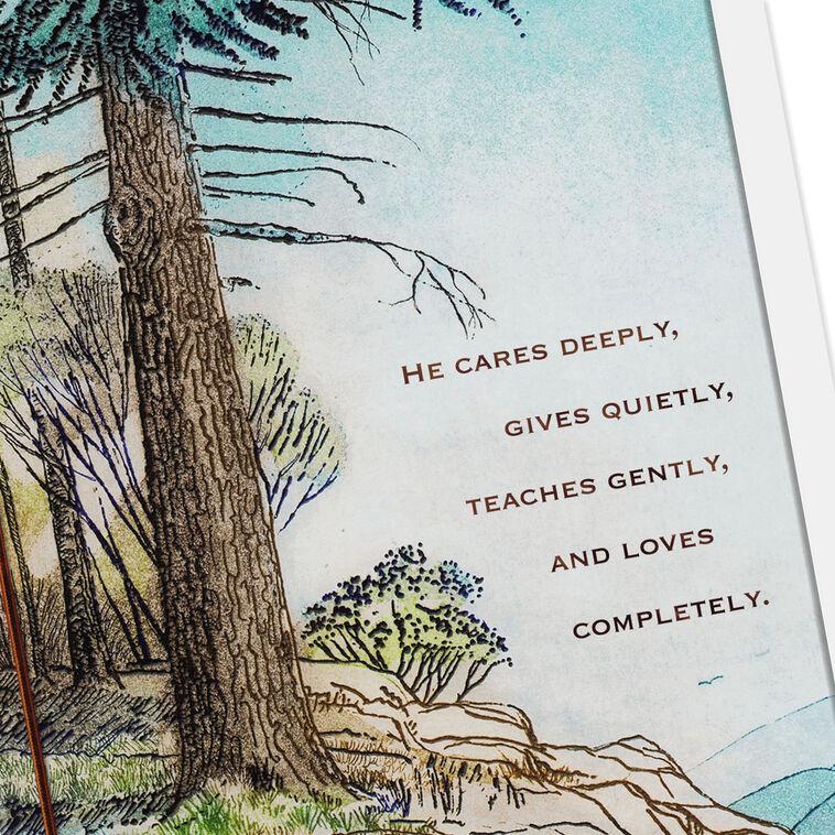 Hallmark Pine Tree Landscape Scene Birthday Card For Dad