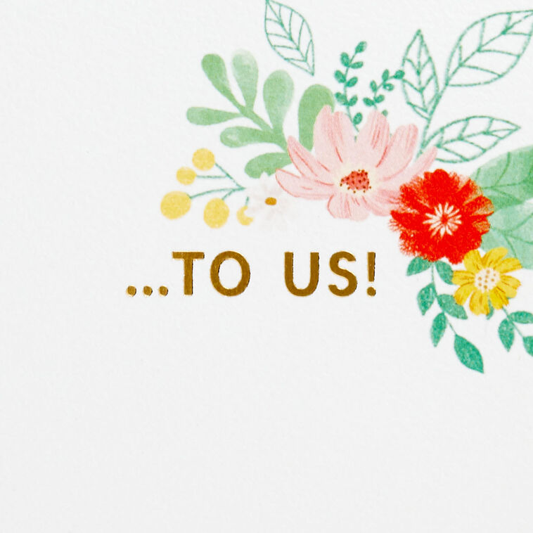 Hallmark Pink And Coral Flowers With Greenery Anniversary Card For Spouse