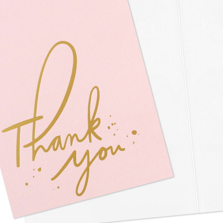 Hallmark Pink And Gold Blank Thank You Notes Pack Of 10