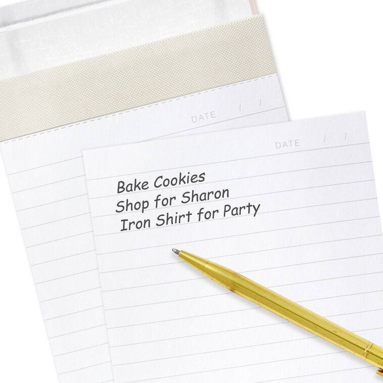 Hallmark Pink And Gold Honeycomb Faux Leather Large List Pad