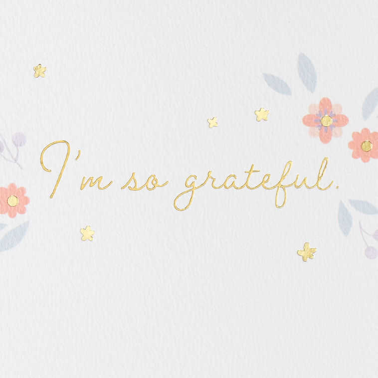 Hallmark Pink And Purple Flowers So Grateful Thank-You Card