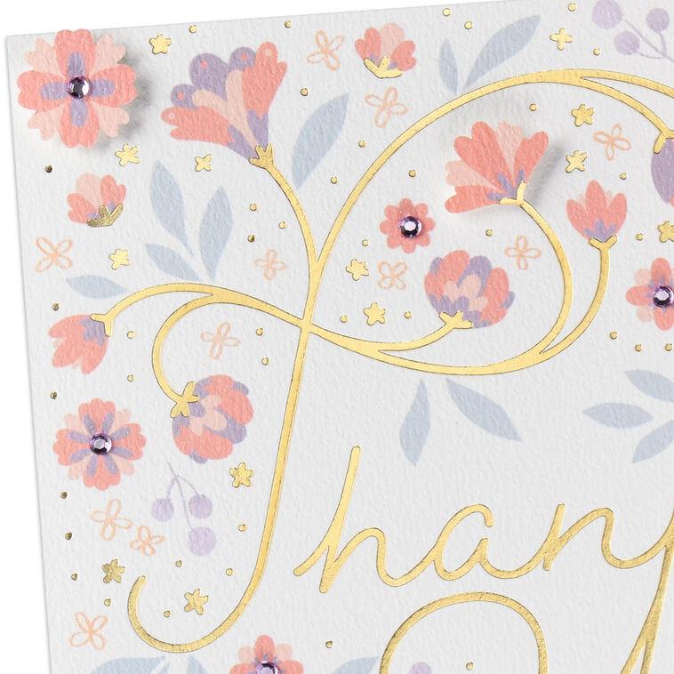 Hallmark Pink And Purple Flowers So Grateful Thank-You Card