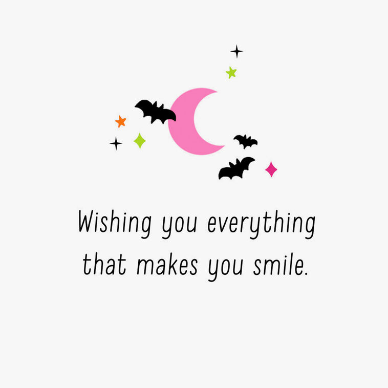 Hallmark Pink Jack-O'-Lantern And Moon Halloween Card