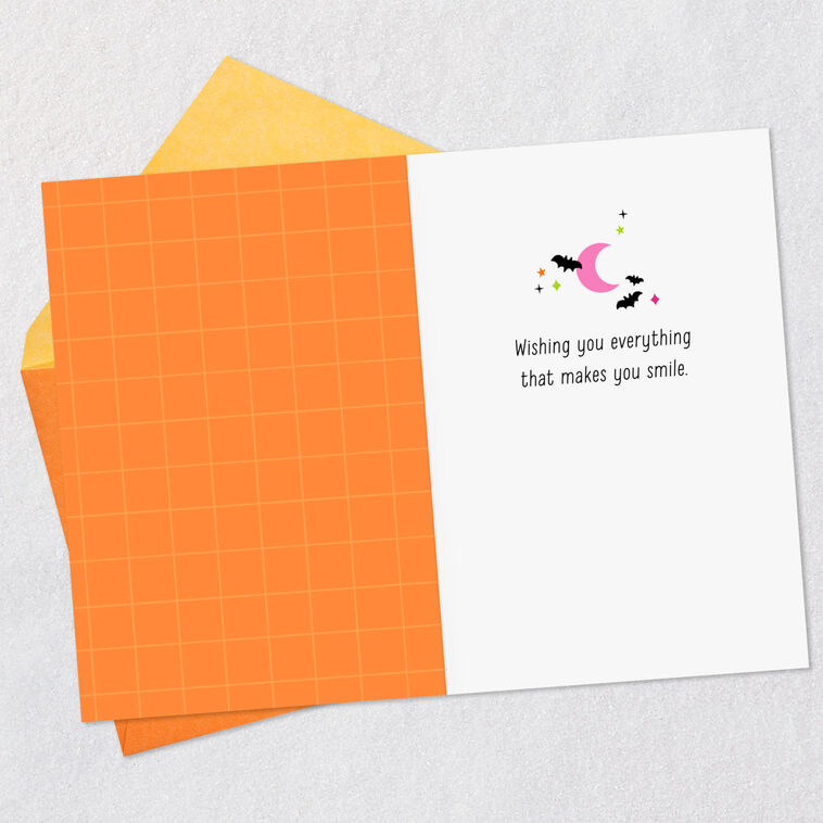 Hallmark Pink Jack-O'-Lantern And Moon Halloween Card