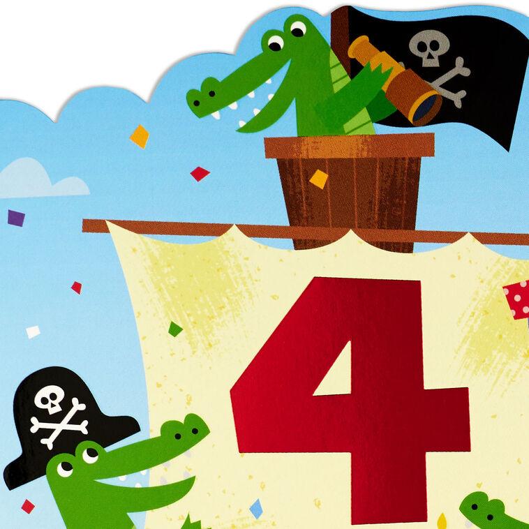 Hallmark Pirate Ship Party 4th Birthday Card For Kids