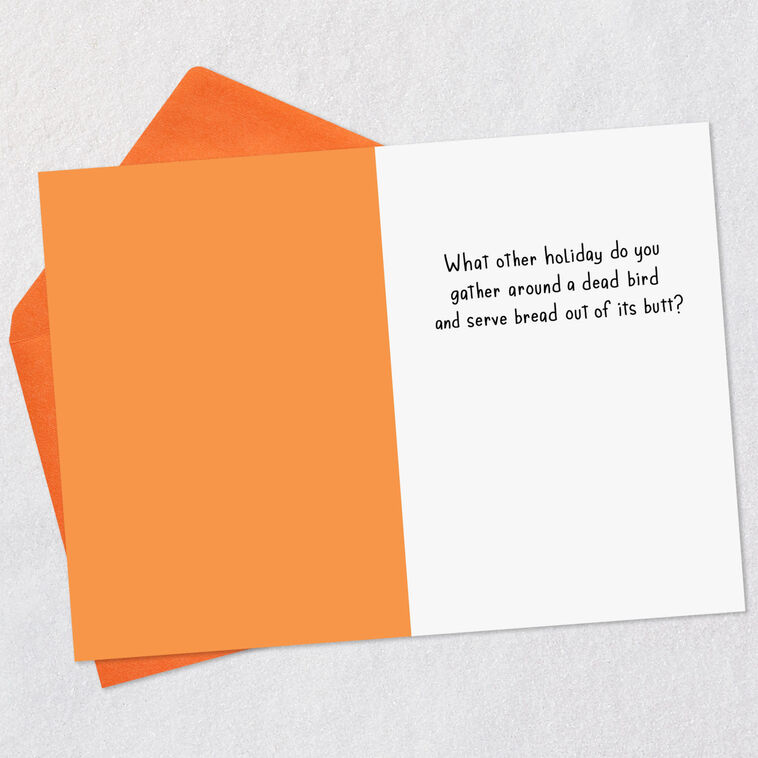 Hallmark Plain Weird Pilgrim Funny Thanksgiving Card