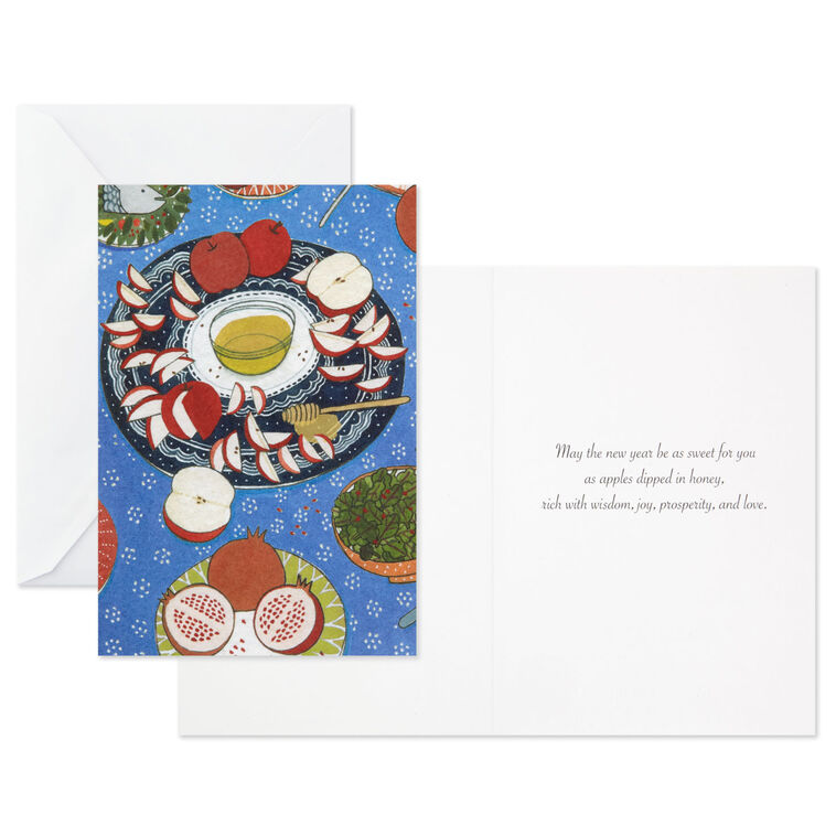 Hallmark Plates Of Fruit Rosh Hashanah Cards Pack Of 6