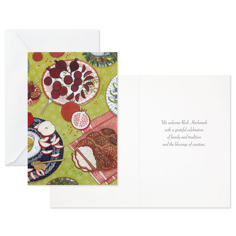 Hallmark Plates Of Fruit Rosh Hashanah Cards Pack Of 6