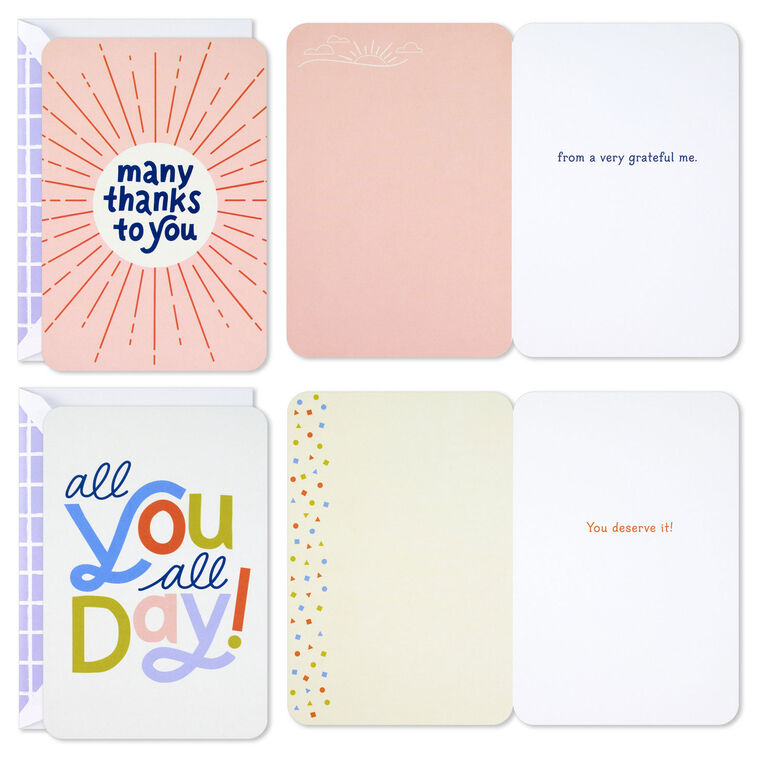 Hallmark Playful Lettering Assorted Multi-Occasion Cards Pack Of 4