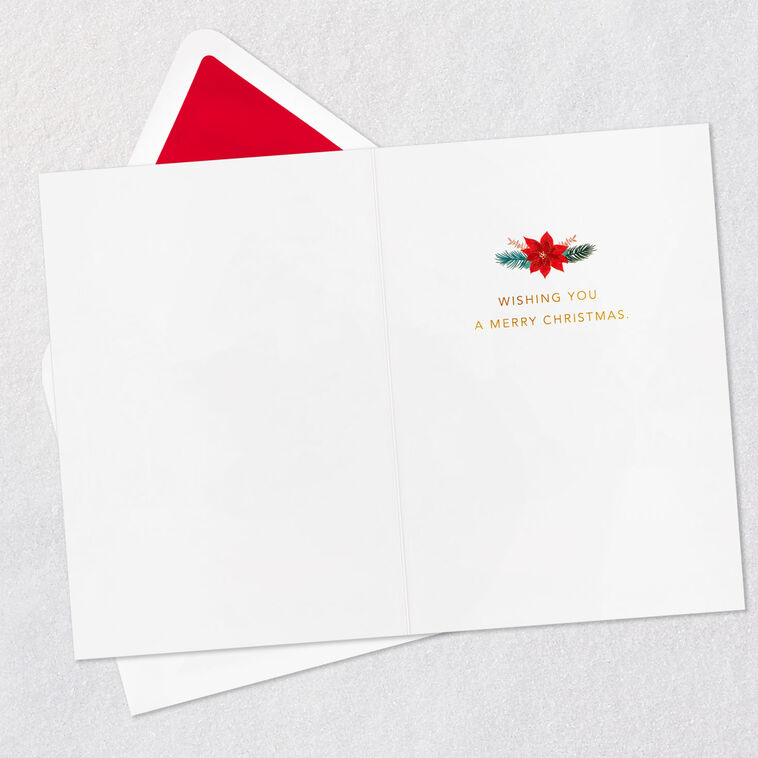 Hallmark Poinsettias And Holly Quilled Paper Handmade Christmas Card