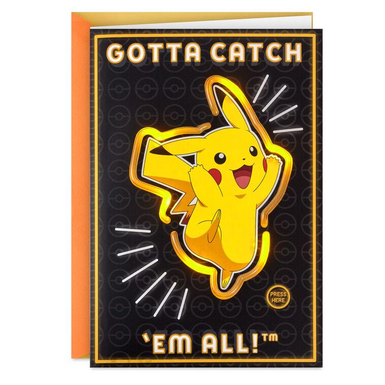 hallmark Pokémon Pikachu Supercharged Birthday Card With Sound and Light